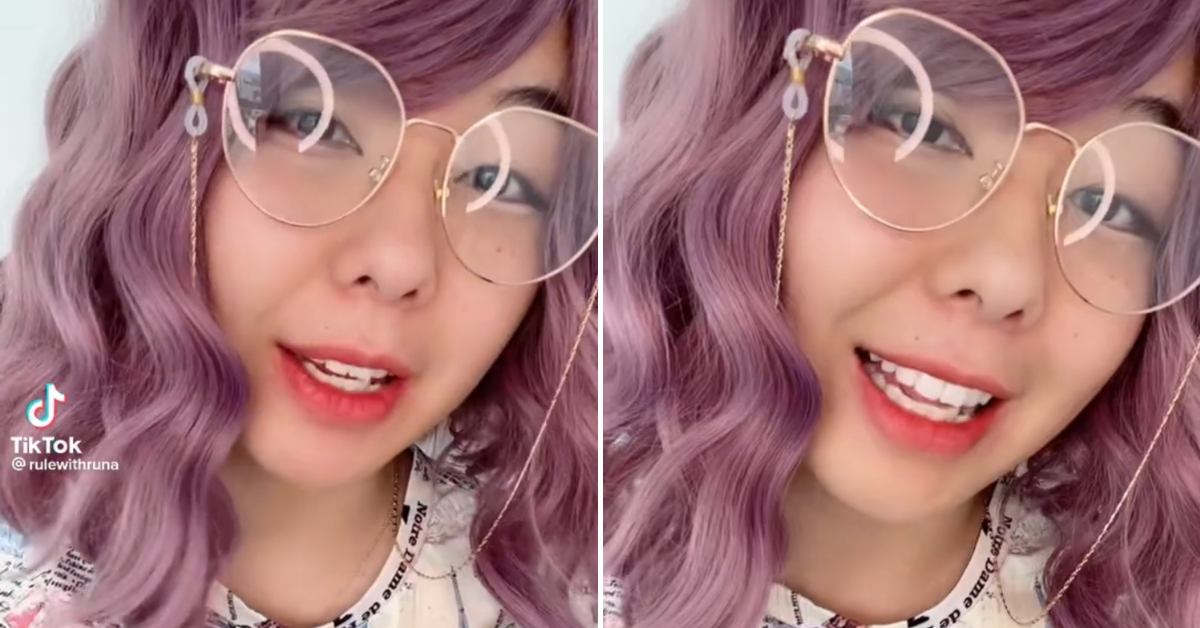 Screen grab of Runa's follow-up TikTok video, 