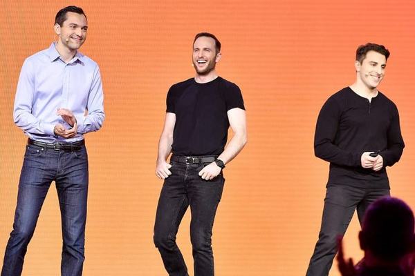 Co-founders of Airbnb (from left to right): Nathan Blecharczyk, Joe Gebbia, and Brian Chesky