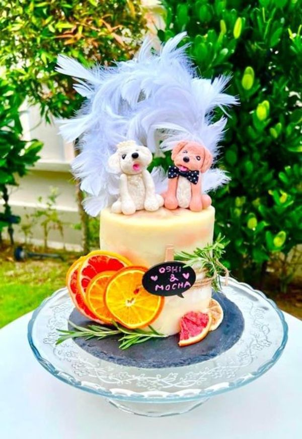 Oshi and Mocha's wedding cake.