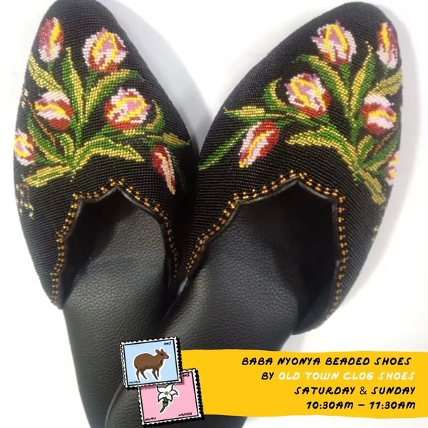 Baba Nyonya beaded shoes by Old Town Clog Shoes