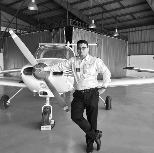 Flight instructor Fajim Juffa Mustafa Kamal.