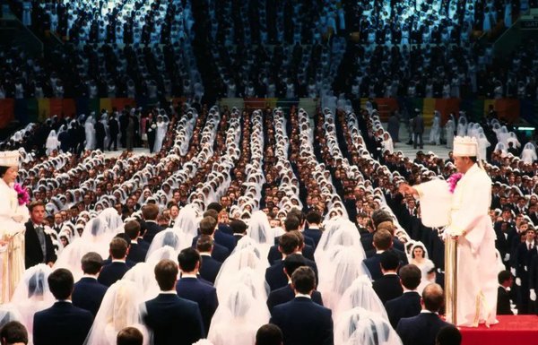 A Unification Church congregation.