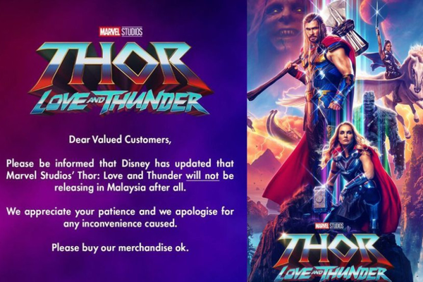 'Thor: Love and Thunder' was banned from screening in Malaysia on 28 July.
