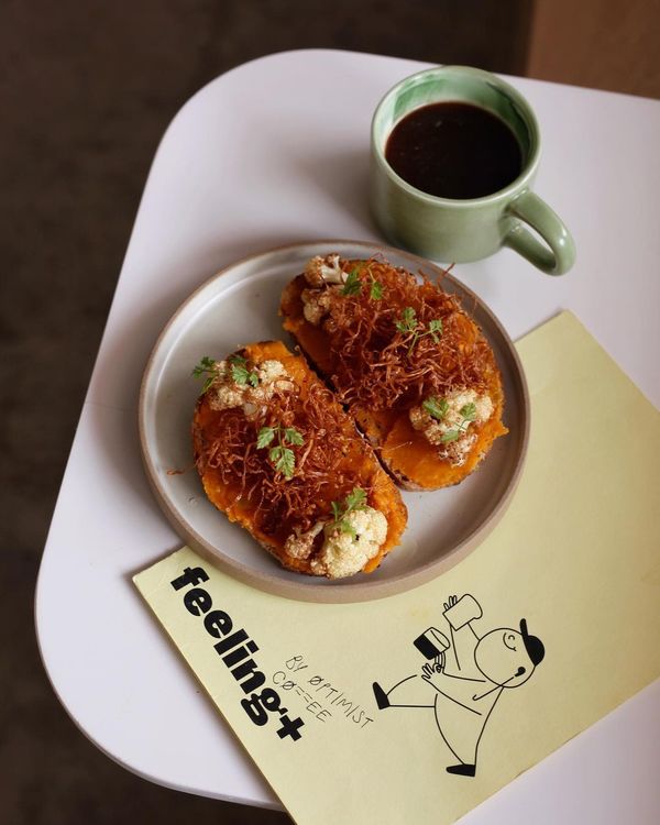 Smashed Pumpkin with Crispy Enoki