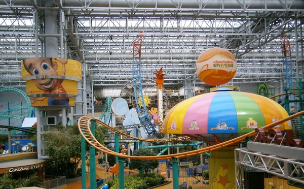 Indoor amusement park, Nickelodeon Universe, in Minnesota, US. Image for illustration purposes only.