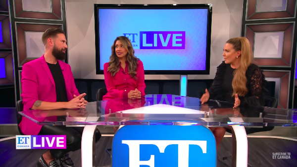 Nasser (middle) with ET Canada hosts Dallas Dixon (left) and Cheryl Hickey (right).