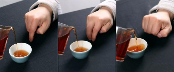 Chinese tea rules, different types of finger kowtow