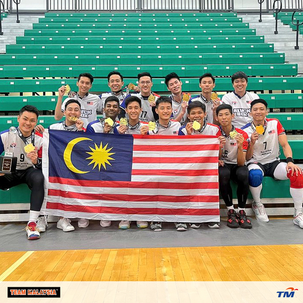 Team Malaysia, after winning gold for the men's category of the World Dodgeball Championships 2022.