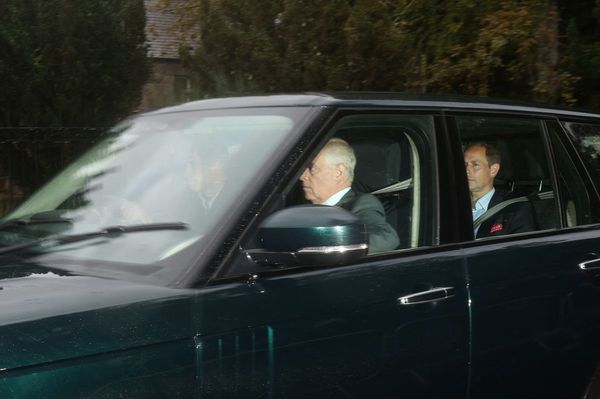 Britain's Prince William drives Prince Edward and Prince Andrew outside Balmoral Castle, amid concerns over Britain's Queen Elizabeth's health, in Balmoral, Scotland,  on 8 September 2022.