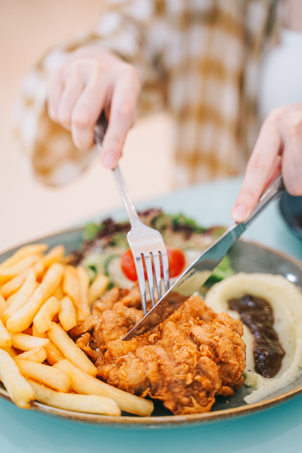 The café's specialty: chicken chop.