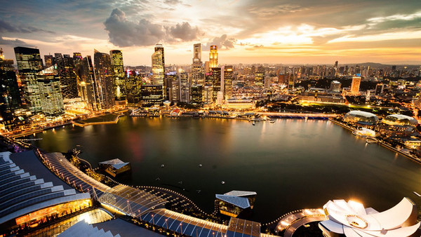 The city view of Singapore.