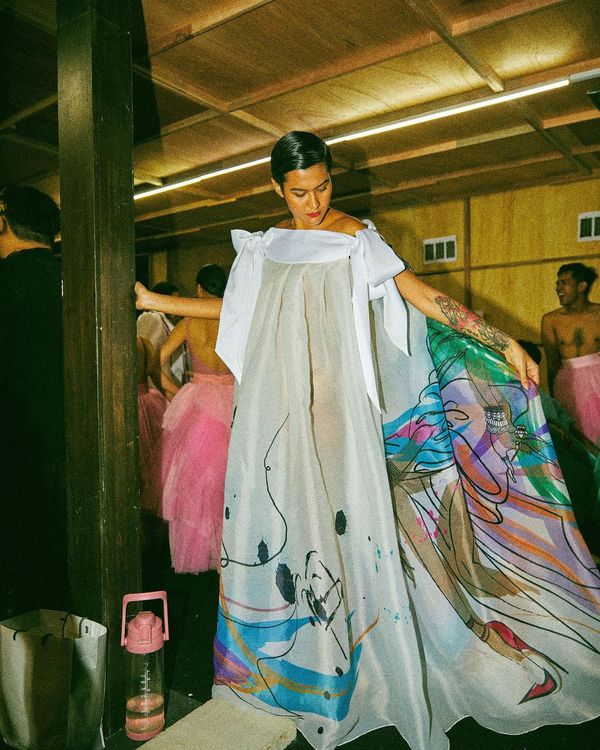 Amin backstage at the Syomirizwa Gupta show for KLFW 2022.