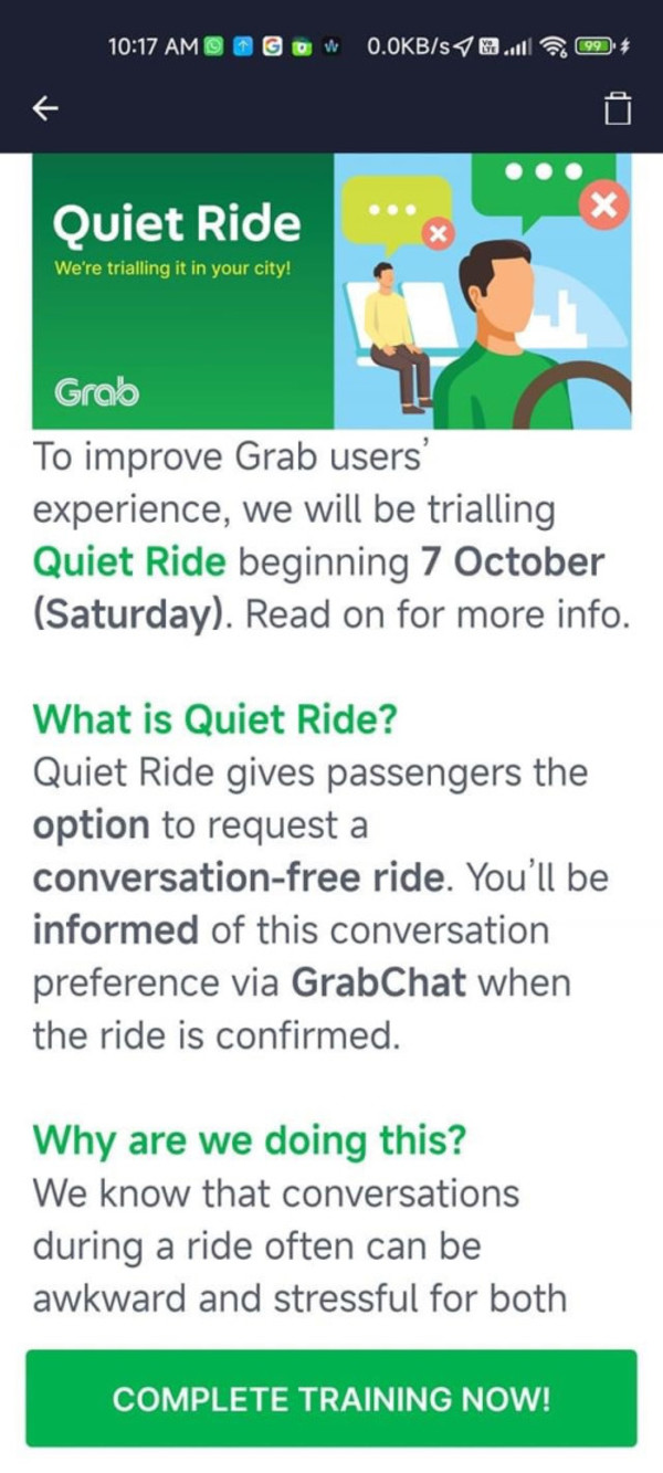 Details of the Quiet Ride option.