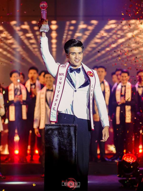 Surasak winning the Mister Universe Thailand title back in 2019.