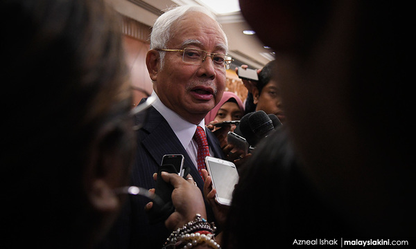 Najib prior to being sent to jail to serve his 12-year sentence.