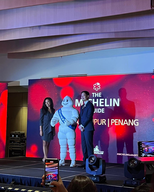 Michelin experiences director of communications Elisabeth Boucher-Anselin (left) and Michelin Malaysia, Singapore, and Brunei managing director Prichapakorn Dangrojana (right) at the press conference today, 20 October.