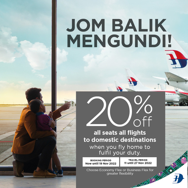 Malaysia Airlines' 'Jom Balik Mengundi' campaign deals.