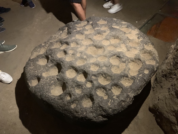 According to our guide, this rock was used to make bread!