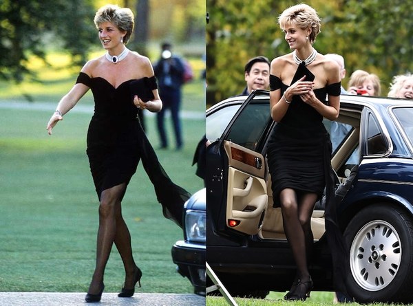 Princess Diana (left) in the dress in 1994, and Debicki (right) for the show.