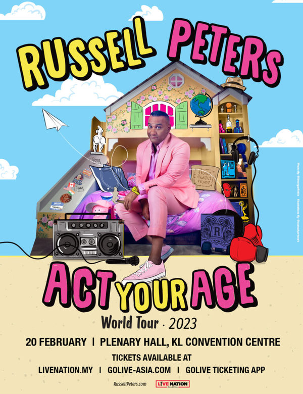 Official poster for Peters' Malaysian stop for the 'Act Your Age 2023 World Tour'.