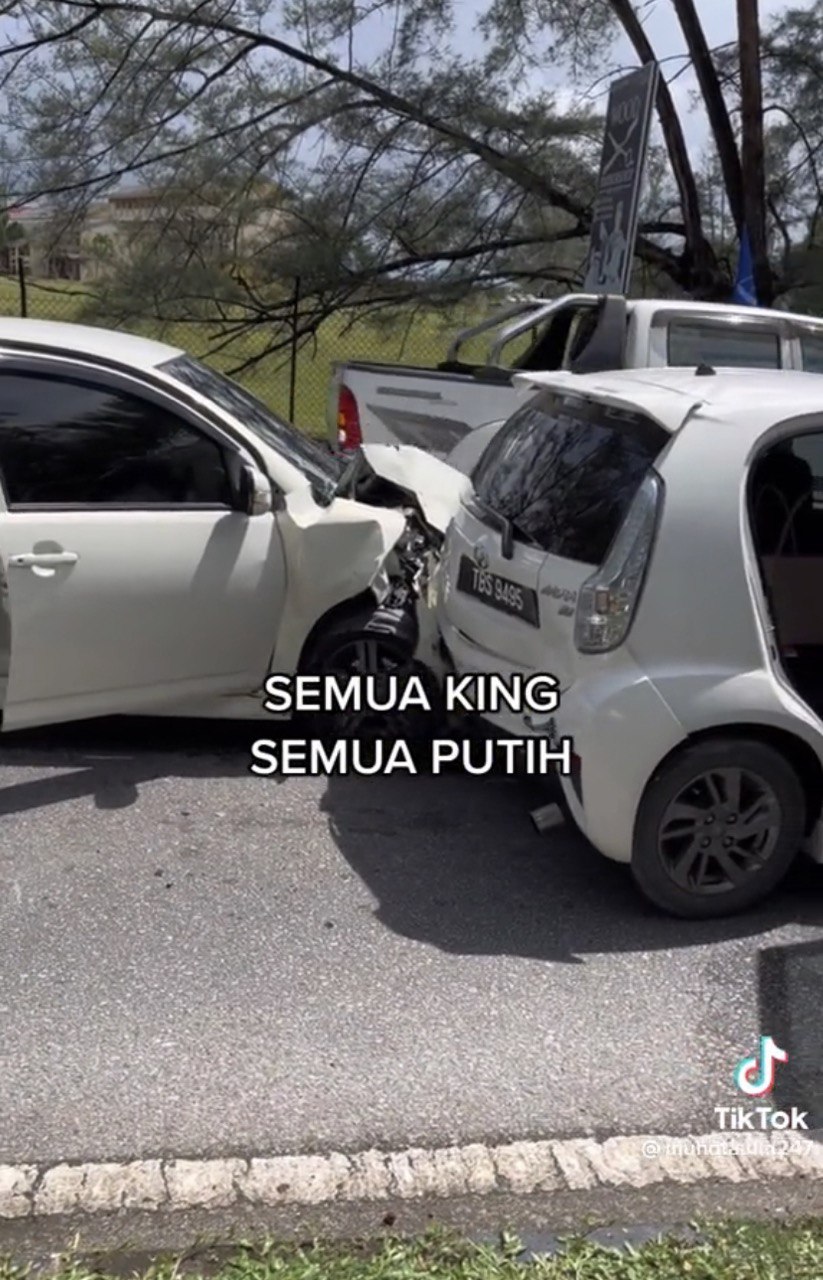 "Tout roi" – La vidéo 4 de l’accident de Myvi Putih devient virale, mais les commentaires des internautes font aussi beaucoup rire