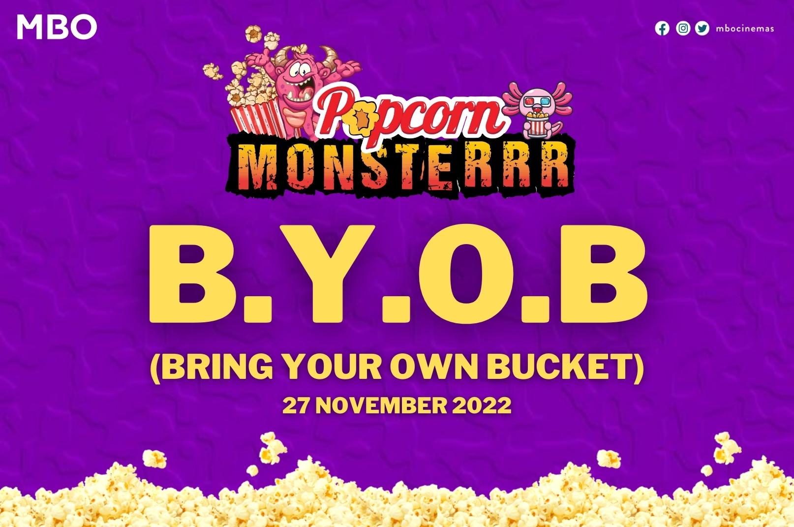 MBO Cinemas propose une promotion «Apportez votre propre seau» pour leur pop-corn ce 27 novembre