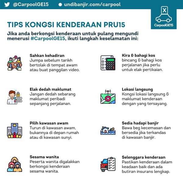 Rundown of the guidelines on @CarpoolGE15.