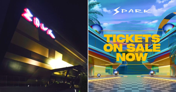 The former Zouk Club KL (left) and the opening poster for Spark Club KL (right).