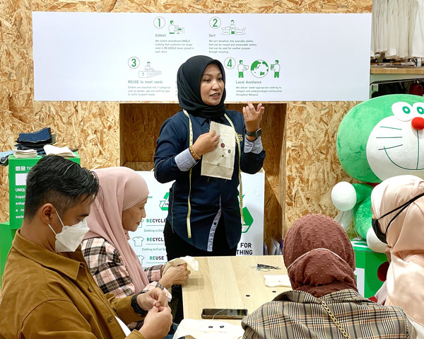 UNIQLO together with Asfarena Group hosted a Repair and Upcycling Workshop, equipping Malaysians with sewing techniques, as well as promoting upcycling and reducing textile waste.