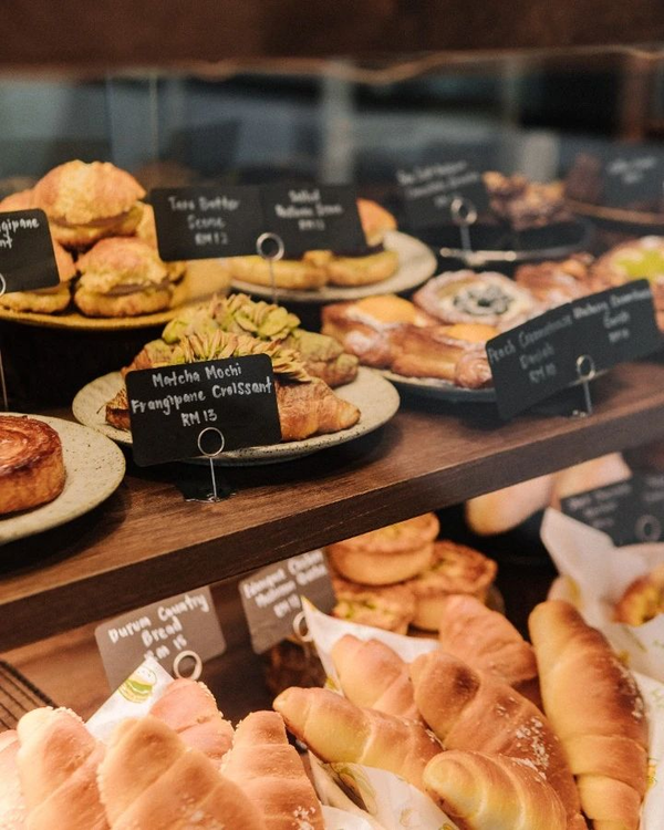 Japanese fusion bakery, Kona Bakehouse, with a specialty matcha mochi frangipane croissant, among others.