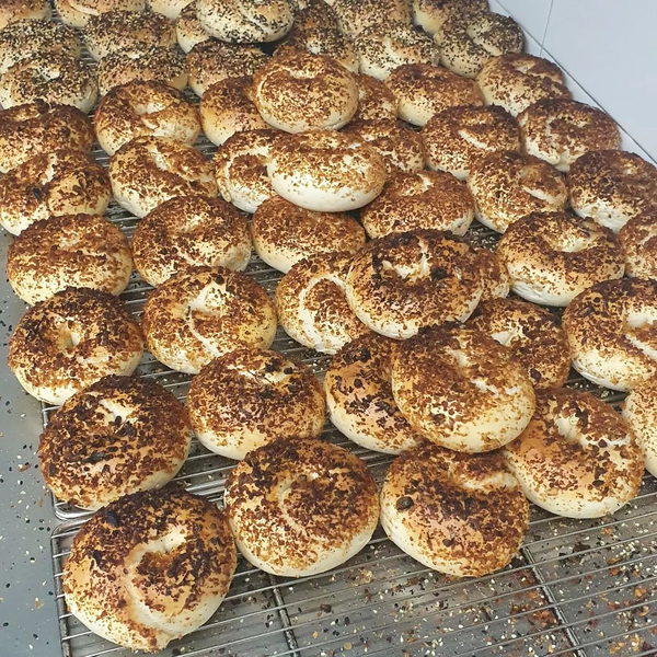 Freshly-baked bagels which are Park's Bagels specialty.