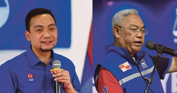 Datuk Onn Hafiz Ghazi (left) and Tan Sri Noh Omar (right).