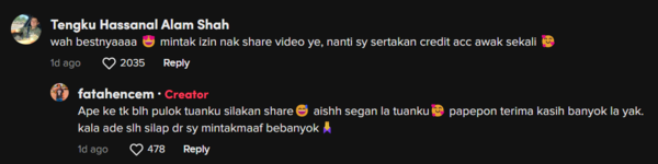 KOMEN DARIPADA TENGKU HASANAL DI VIDEO BERKENAAN.