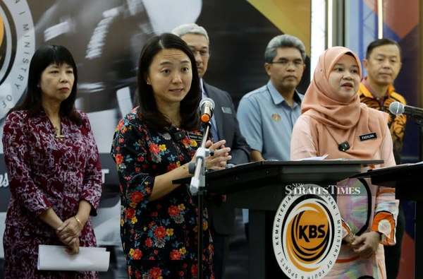 Ministers Hannah Yeoh and Fadhlina Sidek during a joint press conference at Menara KBS.