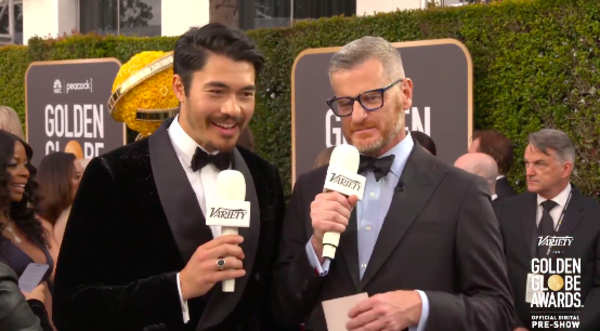 Golding (left) and Malkin (right) on the red carpet at the 60th Golden Globes.