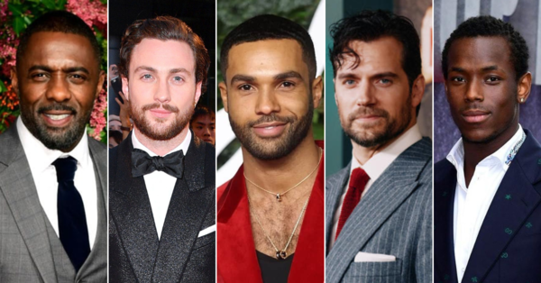 Front runners to play James Bond (from left to right): Elba, Taylor-Johnson, Laviscount, Cavill, and Ward.