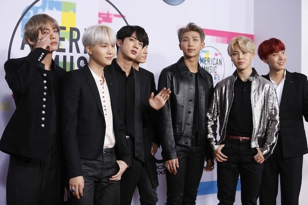 South Korean K-pop band, BTS.