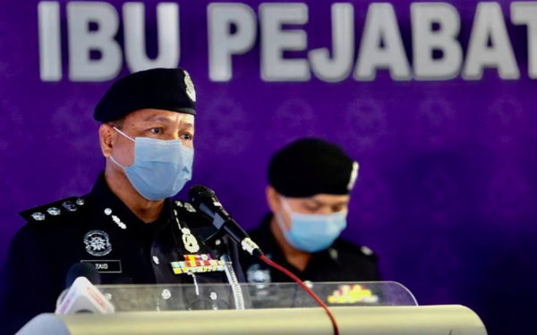 Kajang district police chief ACP Mohd Zaid Hassan speaks during a press conference.