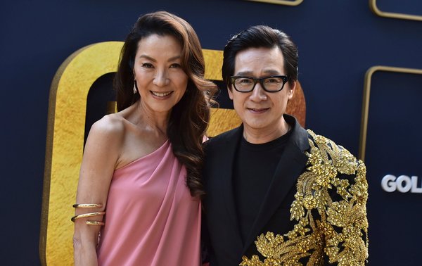 Yeoh and her on-screen husband in 'Everything Everywhere All at Once' (2023), Ke Huy Quan.