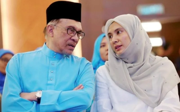 Prime Minister Datuk Seri Anwar Ibrahim (left) and newly-minted senior economic and financial advisor Nurul Izzah.