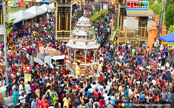 File photo of Thaipusam procession in Johor.