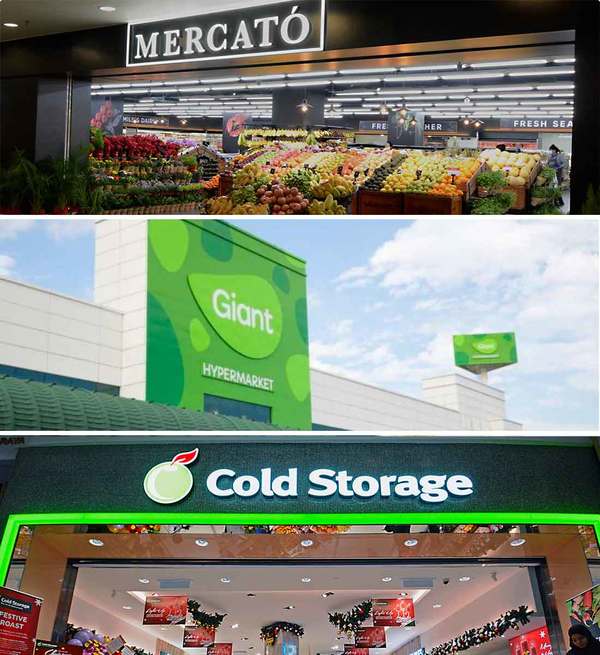 Top to bottom: Mercato, Giant, Cold Storage.