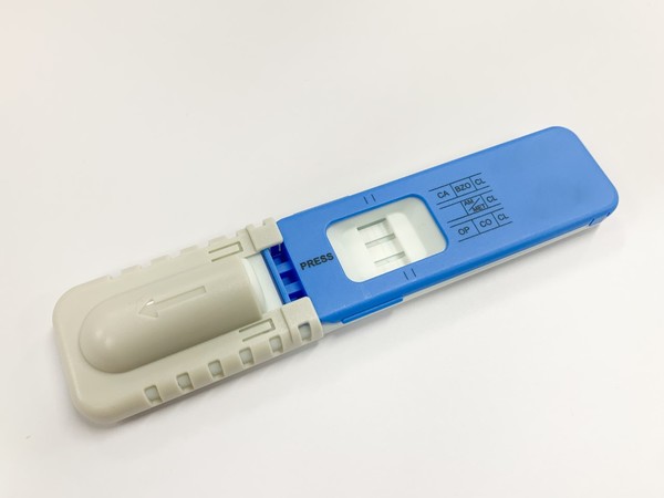 The saliva test kit used for drug screening.