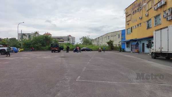 The location of the incident at Plaza Pandan Malim, Jalan Pokok Mangga in Melaka.