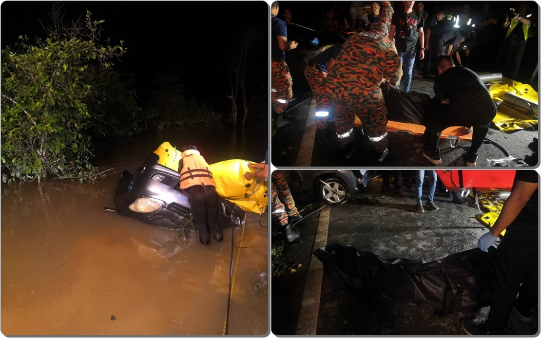 Woman Dies In Her Myvi After Floodwaters Sweep Her Car Away In Johor