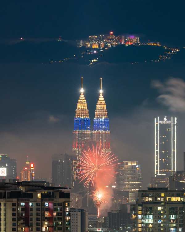 The Petronas Twin Towers and the Genting Highlands Casino.