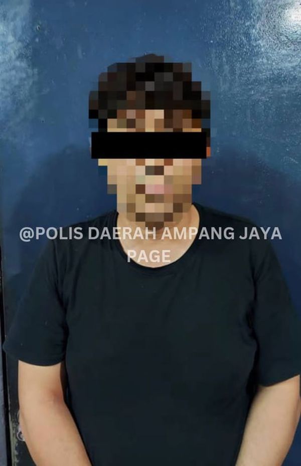 The suspect's photo, as shared by the Ampang Jaya district police department on its Facebook page.