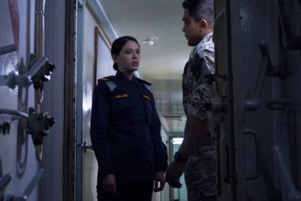 Actress Julia Farhana as Leftenant (M) Melati in 'Coast Guard Malaysia: Ops Helang' (2023).