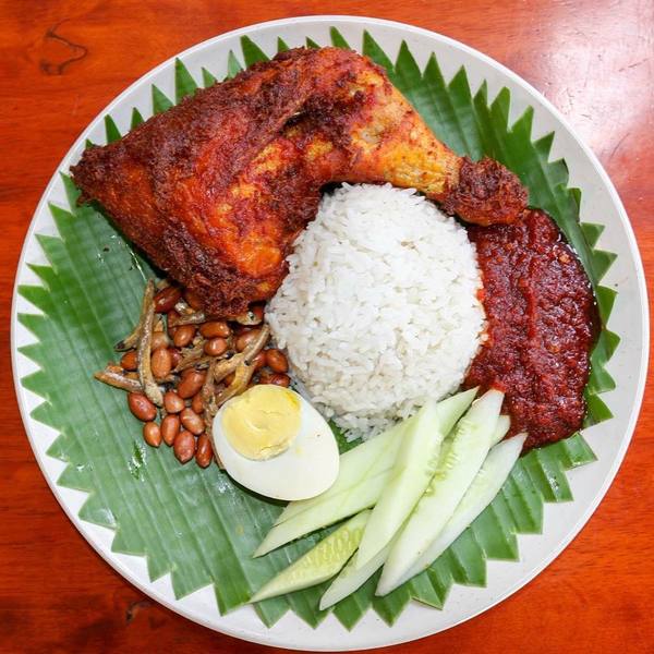 Nasi lemak at Village Park.