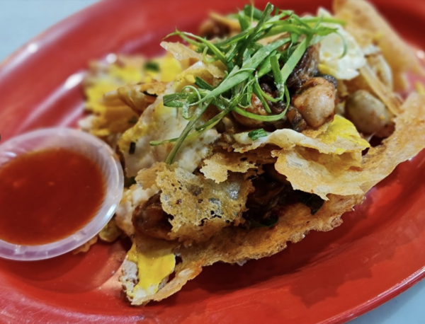 Oyster omelette at Restoran Meng Kee Grill Fish.